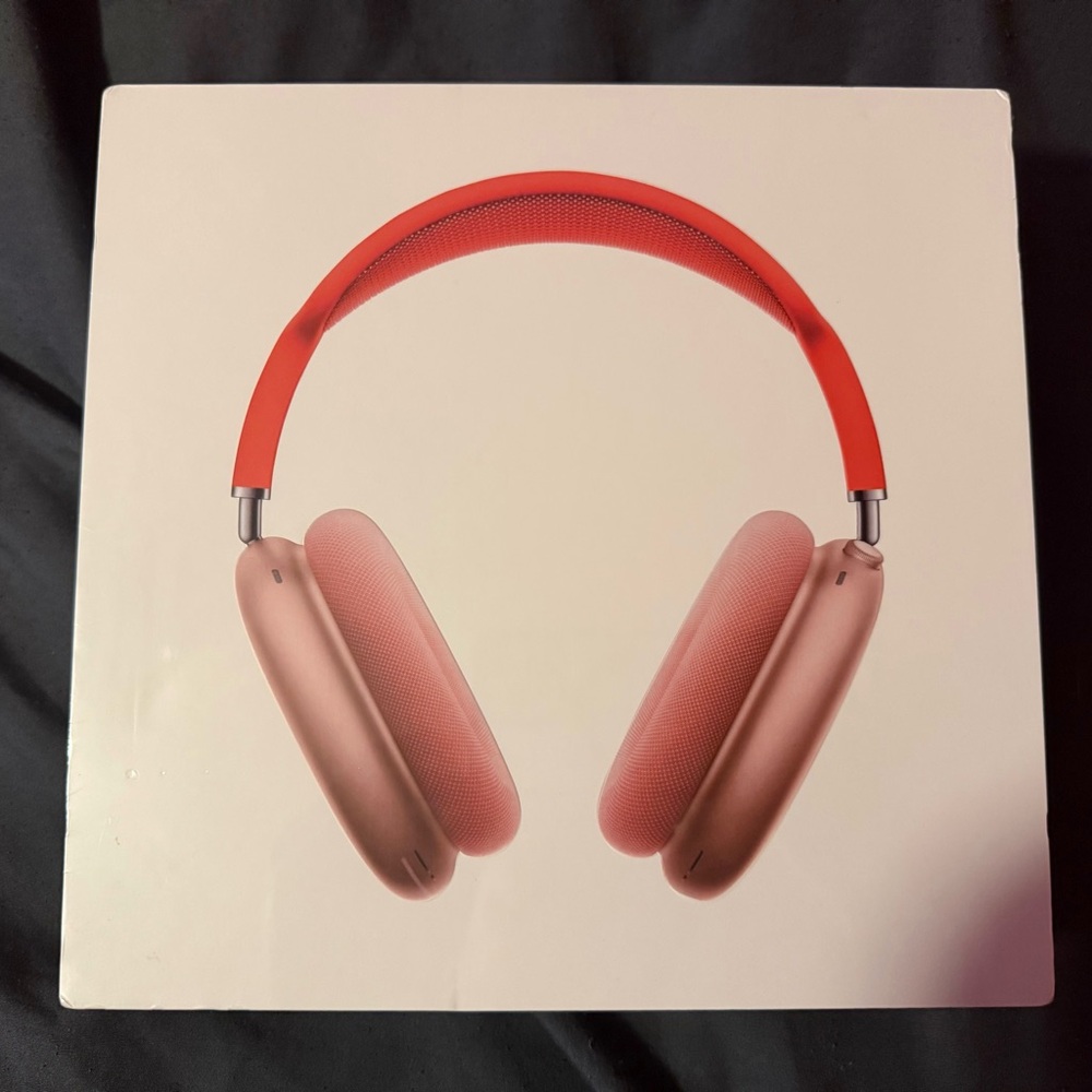 Apple Over-Ear Headphones in Red and Pink